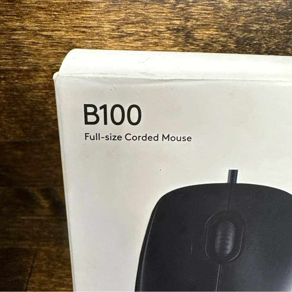 Logitech B100 (910-001439) Optical USB Mouse New In Box